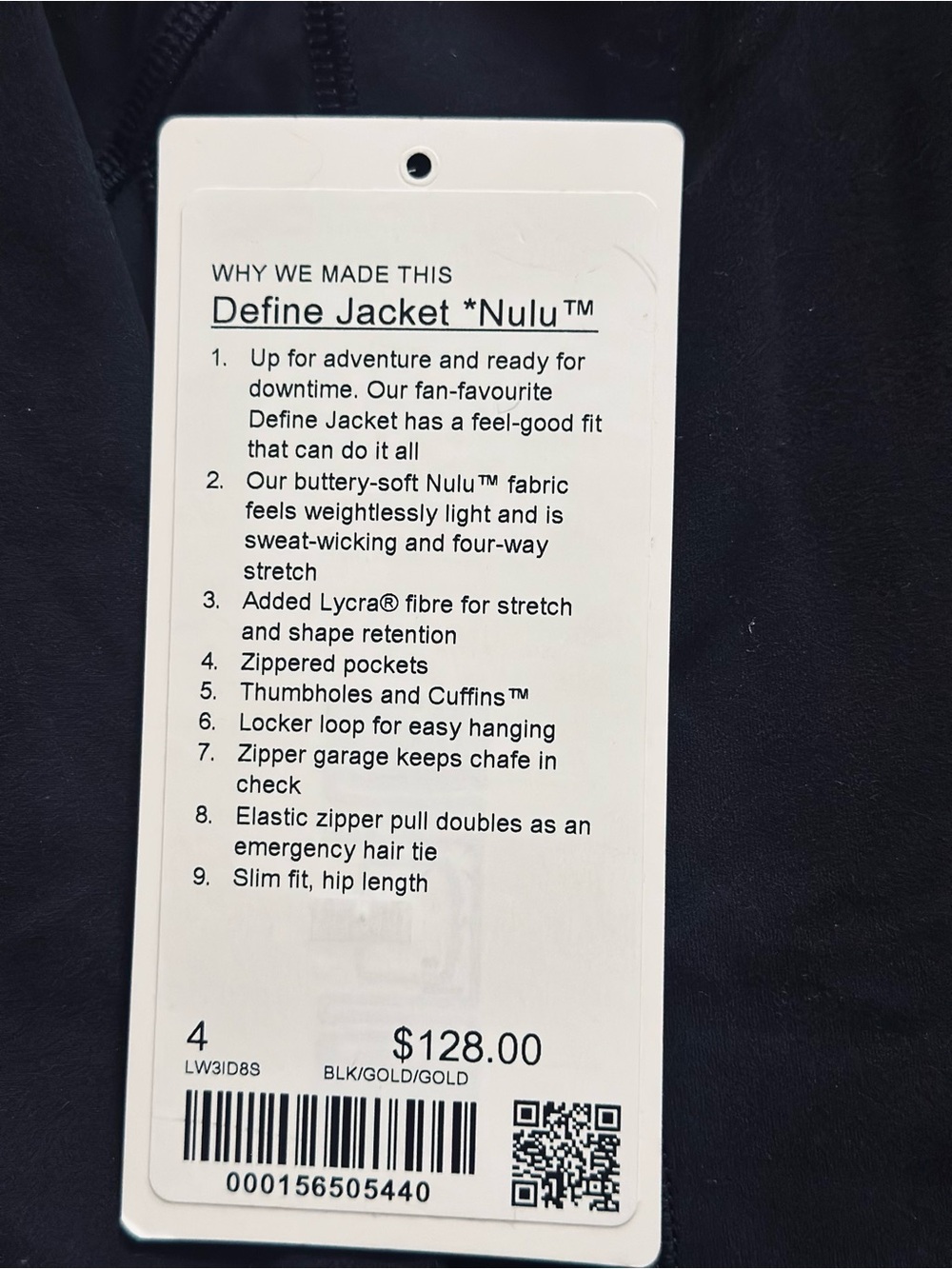 lululemon athletica Navy Full-Zip Sculpting Jacket - Picture 3 of 3